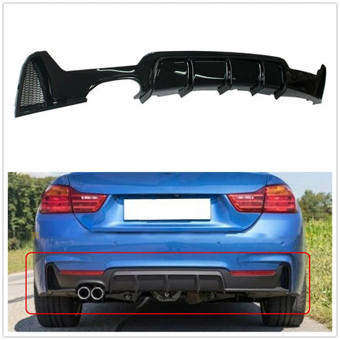 BMW 4 Series F32 (2014-2020), Rear Diffuser M-Performance for M-Tek 428i (Gloss Black) (Copy)