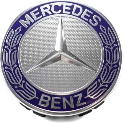 Wheel Hub Cap Blue   with logo  75 mm for Mercedes 1 pc (Copy) (Copy)