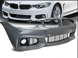 BMW 4 Series F32 / F36 (2014-2020), Front Bumper M-Tek with PDC with Washer without Fog Lamps