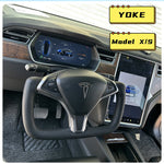 TESLA YOKE  White Steering Wheel with Leather  for S X Y 3 Models