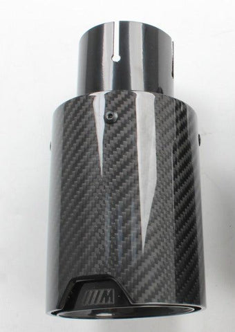 Exhaust Tip Single 65mm Carbon M Black
