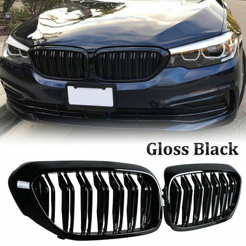 BMW G30 Front Grill Double Line Black Glossy