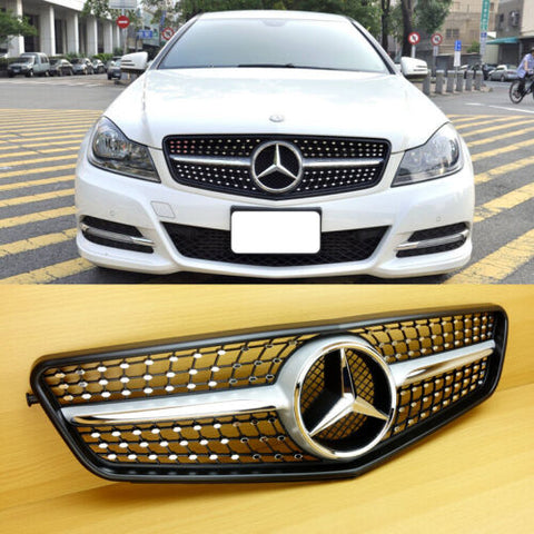 Mercedes C Class W204 Front Grille Diamond Look