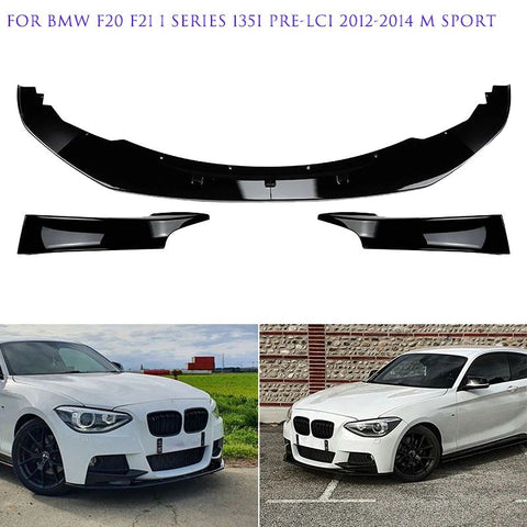 BMW F20 Front Lip M Sport Glossy Black