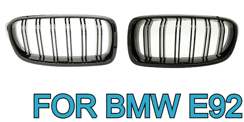 BMW E92 E93  LCI Front Grill Double Line Black Glossy