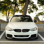 Front Bumper Lip For BMW F32 F33 F36 4 Series M Sport 2014-2020 435i Glossy Black