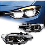 BMW F30 HEADLIGHT LED Look Upgrade from Normal