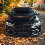 Front Bumper Lip For BMW F32 F33 F36 4 Series M Sport 2014-2020 435i Glossy Black